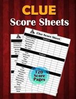 Clue Score Sheets: Clue Detective Sheets   120 Large Score Pads for Scorekeeping - Clue Score Cards   Clue Score Pads with Size 8.5 x 11 inches (Clue Score Book)