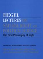 Lectures on Natural Right and Political Science