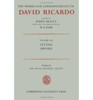 The Works and Correspondence of David Ricardo: Volume 8, Letters 1819-June 1821