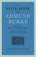 A Note-Book of Edmund Burke