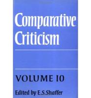 Comparative Criticism: Volume 10, Comedy, Irony, Parody