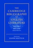 The Cambridge Bibliography of English Literature. Vol. 4 1800-1900