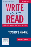 Write to Be Read Teacher's Manual