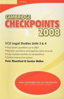 Cambridge Checkpoints VCE Legal Studies Units 3 and 4 2008