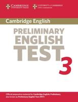 Cambridge Preliminary English Test 3. Student's Book