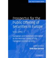 Prospectus for the Public Offering of Securities in Europe Set