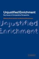 The Comparative Law of Unjustified Enrichment
