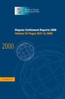 Dispute Settlement Reports 2000. Vol. 6