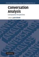 Conversation Analysis: Comparative Perspectives