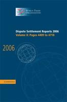 Dispute Settlement Reports 2006