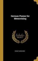 German Poems for Memorizing