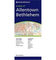 Folded Map Allentown / Bethlehem Pennsylvania