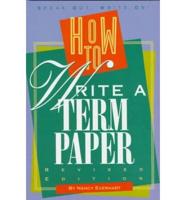 How to Write a Term Paper