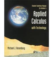 Student Solutions Manual for Weimer's Applied Calculus With Technology