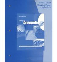 Working Papers, Chapters 17-24 for Gilbertson/Lehman's Century 21 Accountin