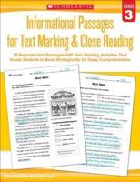 Informational Passages for Text Marking & Close Reading: Grade 3