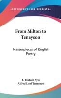From Milton to Tennyson