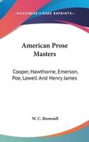 American Prose Masters