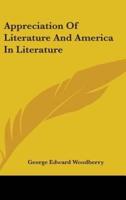 Appreciation Of Literature And America In Literature