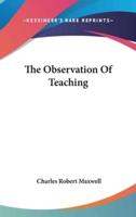 The Observation Of Teaching