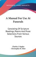 A Manual For Use At Funerals