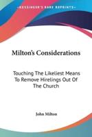 Milton's Considerations