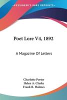 Poet Lore V4, 1892