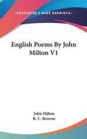 English Poems By John Milton V1
