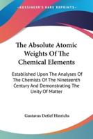 The Absolute Atomic Weights Of The Chemical Elements