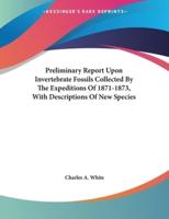 Preliminary Report Upon Invertebrate Fossils Collected By The Expeditions Of 1871-1873, With Descriptions Of New Species