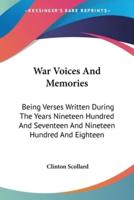 War Voices And Memories