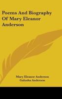 Poems And Biography Of Mary Eleanor Anderson