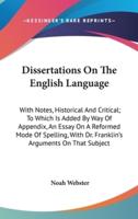 Dissertations On The English Language