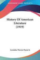 History Of American Literature (1919)