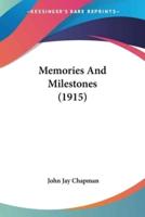 Memories And Milestones (1915)