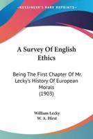 A Survey Of English Ethics