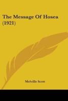 The Message Of Hosea (1921)