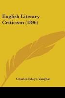 English Literary Criticism (1896)