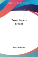 Prose Papers (1918)