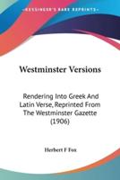 Westminster Versions