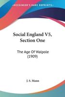 Social England V5, Section One