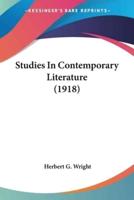 Studies In Contemporary Literature (1918)