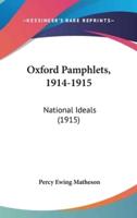 Oxford Pamphlets, 1914-1915