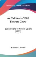 As California Wild Flowers Grow