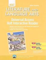 Holt Literature and Language Arts Universal Access Interactive Reader, First Course