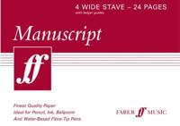 24-Page A5 Manuscript Book, 4-Stave Wide-Spaced