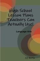 High School Lesson Plans Teachers Can Actually Use!