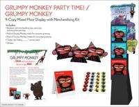 Grumpy Monkey Party Time! / Grumpy Monkey 9-Copy Mixed Floor Display With Merchandising Kit