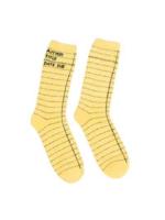 Lib Card Yellow Cozy Sock Lg