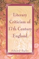 Literary Criticism of Seventeenth-Century England